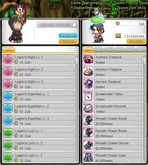 Maplestory Class Chart