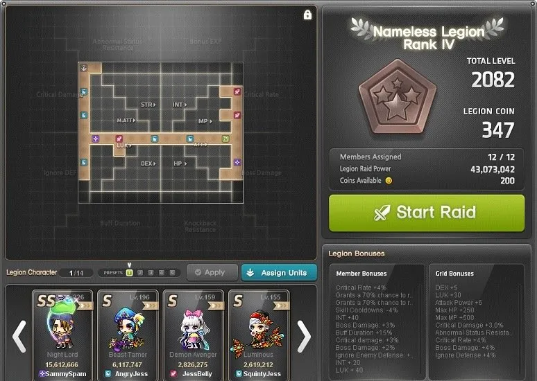 MapleStory Legion Guide Ranks, Grid, Effects & Coins Games Finder