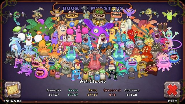 My Singing Monsters (MSM) Air Island Breeding Chart Guide - Games Finder